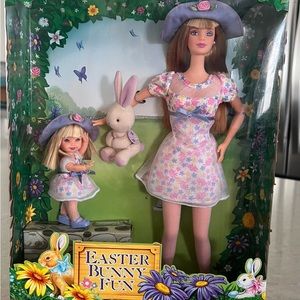 🐰 1998 BARBIE & KELLY "Easter Bunny fun" 🌸